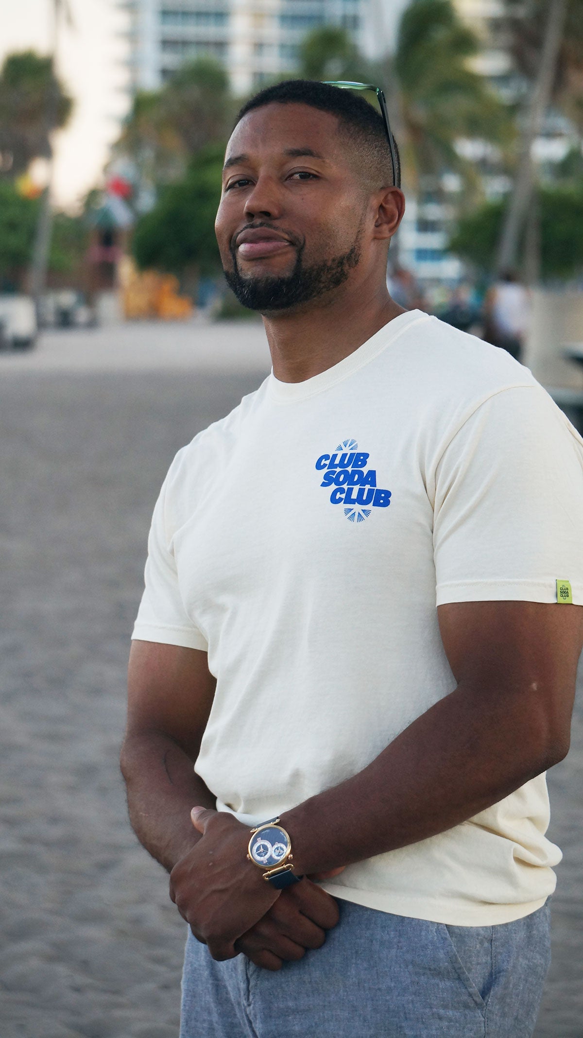 Club Soda on the Rocks Tee (Cream)