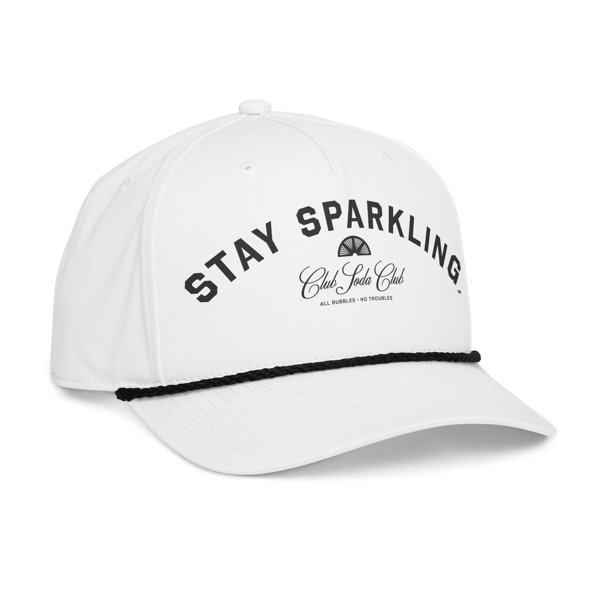 Stay Sparkling™ Rope Snapback (White)