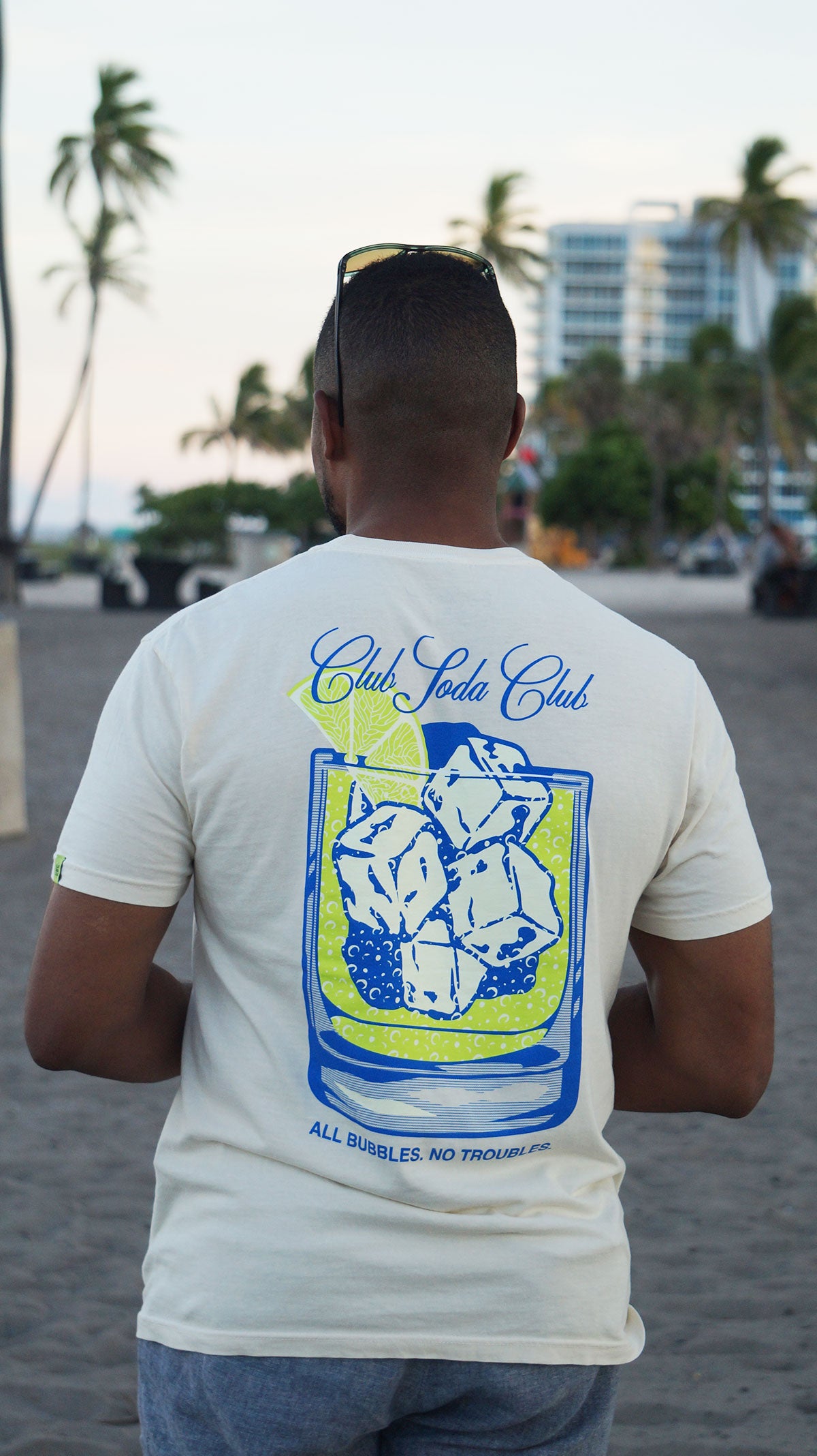Club Soda on the Rocks Tee (Cream)
