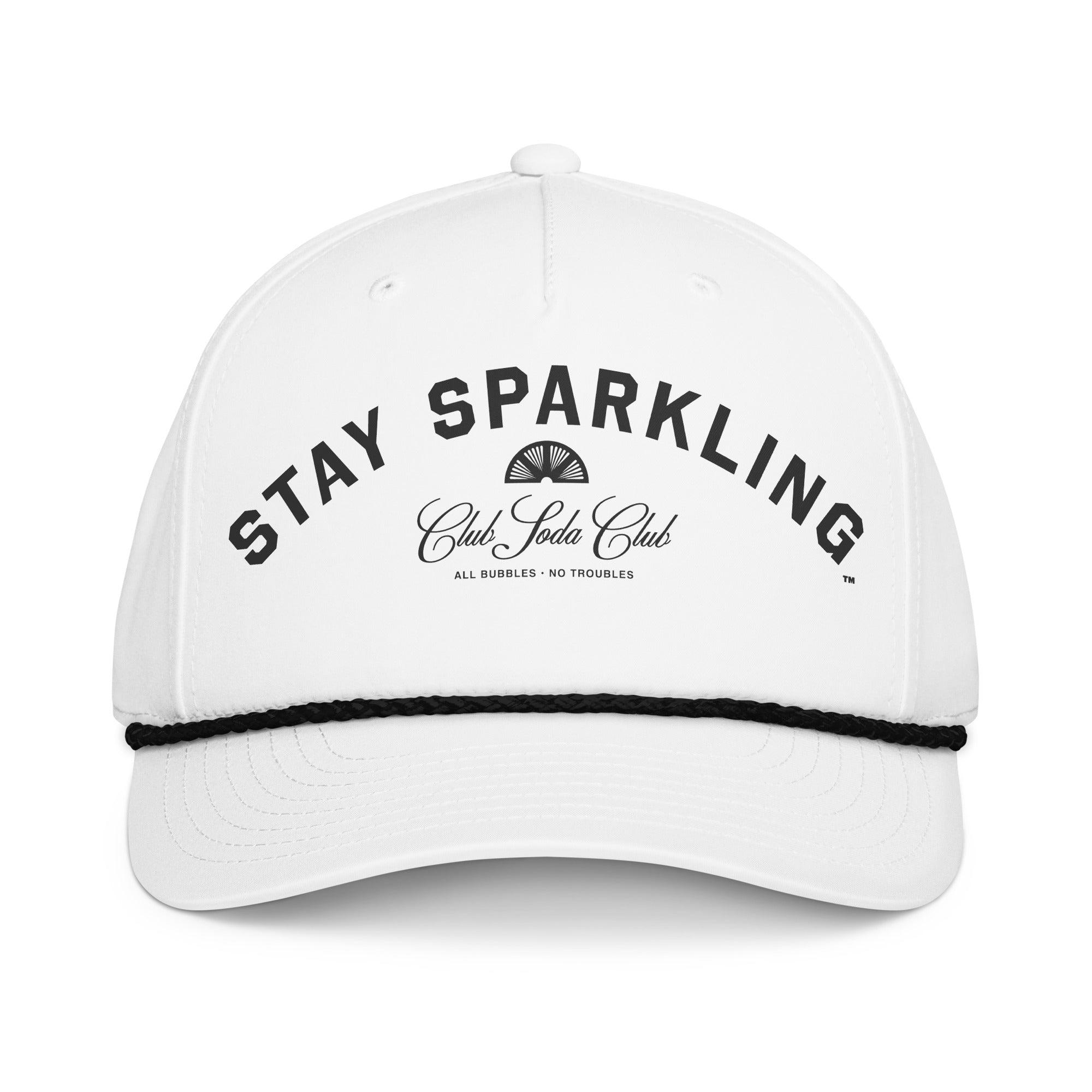 Stay Sparkling™ Rope Snapback (White)