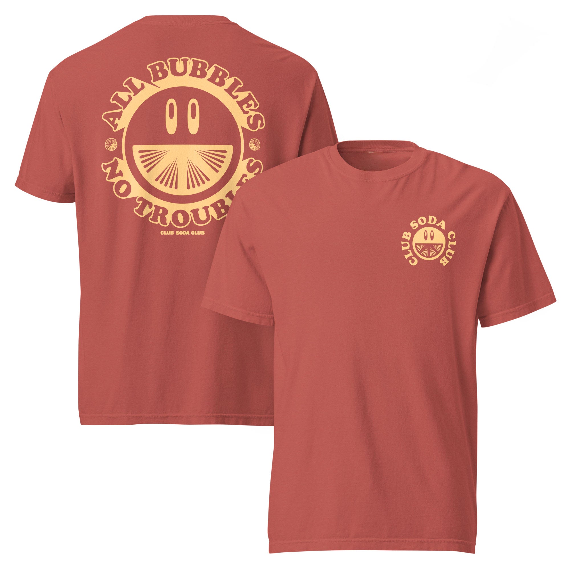 Smiley Face Tee (Crimson)